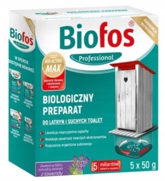 BIOFOS Preparat do latryn i suchych toalet 5x50g