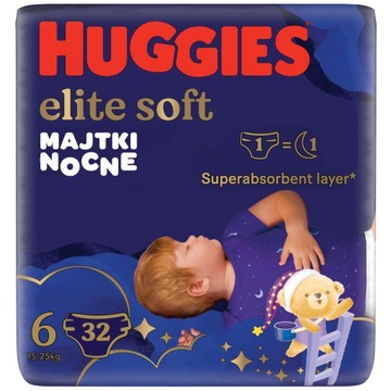 HUGGIES Elite Soft Night Pants 6 15-25kg 2x 16szt