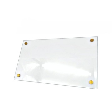 Panel szklany hartowany 50x90 Optiwhite + złote mocowania