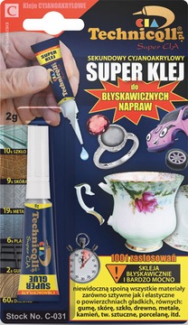 Klej cyjanoakrylowy Super Klej 2g Technicqll