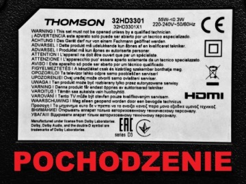 Динамики DY190507D телевизора Thomson 32HD3301