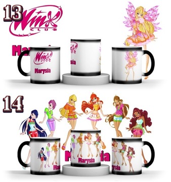 ВОЛШЕБНАЯ КРУЖКА WINX CLUB + ИМЯ + КАРТОН