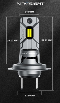 СВЕТОДИОДНЫЕ ЛАМПЫ H7 +600% ОЧЕНЬ МОЩНЫЕ 6500K 1:1 CANBUS