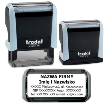 Pieczątka firmowa Trodat Printy 4912 pastelowa niebieska jakość premium