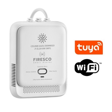 Czujnik gazu ziemnego Firesco JT-ZL2010W metan CH4 LNG Wi-FI TUYA