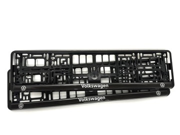 2x RAMKI RAMKA REJESTRCYJNA TABLICY ŻELOWE Volkswagen - KOMPLET 2 SZTUKI