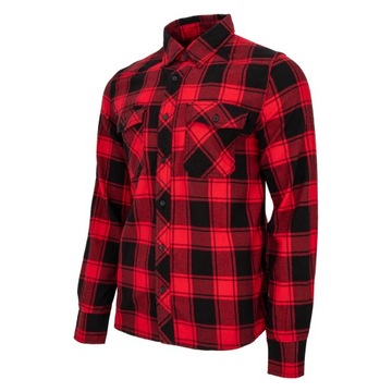 Košeľa s dlhým rukávom BRANDIT Check Shirt Red-Black XXL
