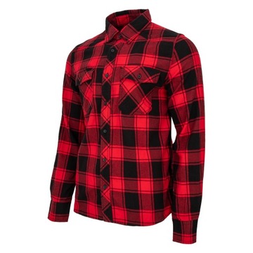 Tričko s dlhým rukávom BRANDIT Check Shirt Red-Black L