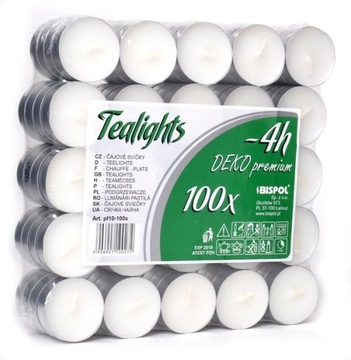 TEALIGHTS Чайные свечи без ароматизаторов 100 шт.