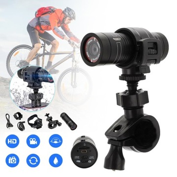 KAMERA SPORTOWA HD, WODOODPORNA, SZEROKI KĄT WIDZENIA 120°, DO ROWEROWY