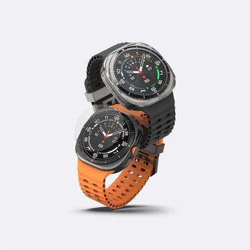 Zestaw RINGKE ETUI Slim Case Clear SZKŁO do Samsung Galaxy Watch Ultra 47mm
