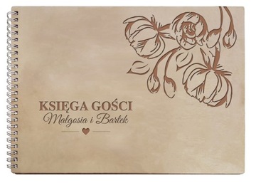 ДЕРЕВЯННАЯ ГОСТЕВАЯ КНИГА С ГРАВИРОВКОЙ А4, 30 листов