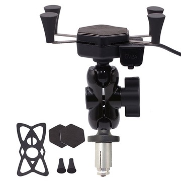 Держатель для телефона + зарядное устройство Мотоциклетный держатель для телефона на оголовье