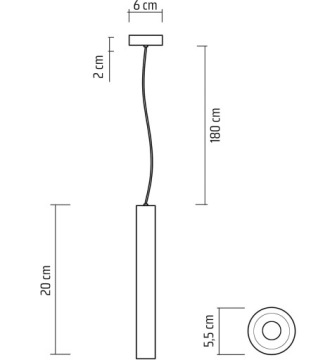 СВЕТОДИОДНЫЙ ПОТОЛОЧНЫЙ ПОДВЕСНОЙ СВЕТИЛЬНИК ТРУБКА ЦИЛИНДРА ТРУБА ВЫСТУПАЮЩАЯ ТОЧКА ТОНКИЙ МЕТАЛЛ 8 Вт 20 см