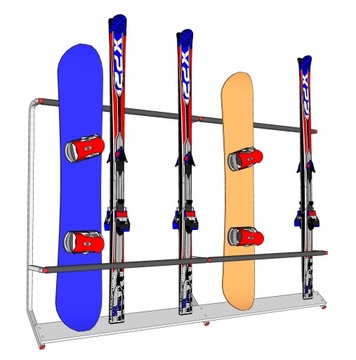 Оборудование лыжного магазина Настенная вешалка wn200 для 14 пар лыж