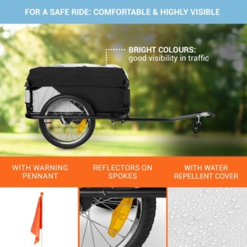 ТРАНСПОРТНЫЙ ВЕЛОСИПЕДНЫЙ ПРИЦЕП, БАГАЖНЫЙ, СКЛАДНОЙ, ВЕЛОСИПЕДНЫЙ ПРИЦЕП, 60 КГ