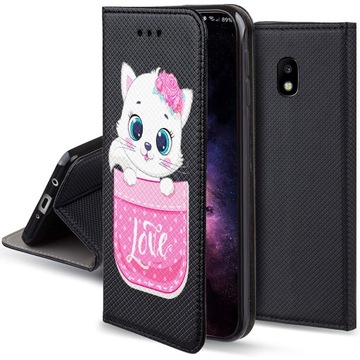 Etui MAGNET KOTEK do Samsung Galaxy J7 2017 +SZKŁO