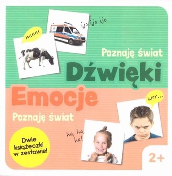 Poznaję świat. Pakiet (2 książeczki) Dzwięki, Emocje 2+ -tk