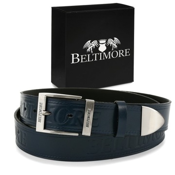 BELTIMORE pasek do spodni jeans skórzany pas skóra