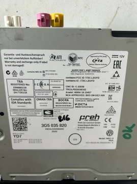 VW ARTEON PASSAT B8 НАВИГАЦИЯ MIB3 DAB МУЛЬТИМЕДИЯ 3G5035820