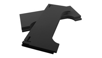 KOMPLET nóżkozaślepki 160mm PEŁNE CZARNE-PCV
