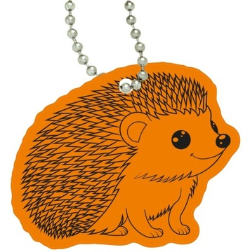 ODBLASKOWA ZAWIESZKA Z ŁAŃCUSZKIEM PRZYWIESZKA ODBLASK BRELOK JEŻ JEŻYK