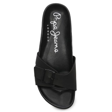 Klapki męskie Pepe Jeans PMS90100 999 Black czarne r.44