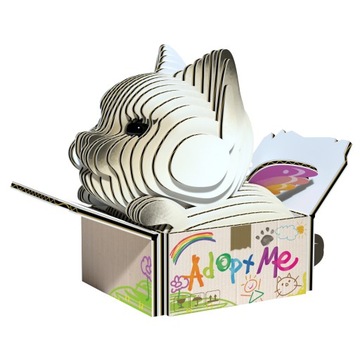 Сиамский котенок мокко - Эко 3D-пазл - Eugy