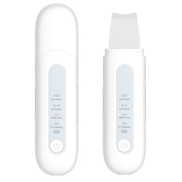 ION BEAUTY КАВИТАЦИОННЫЙ ПИЛИНГ Ультразвуковой EMS 24K IPX5 4 РЕЖИМА БЕЛЫЙ