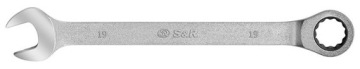 Klíč očkoplochý 23 mm s ráčnou S&r 72 zubů Cr-V
