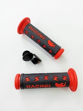 MANETKI CZARNE CZERWONE GRIPY CROSS ENDURO SUPER