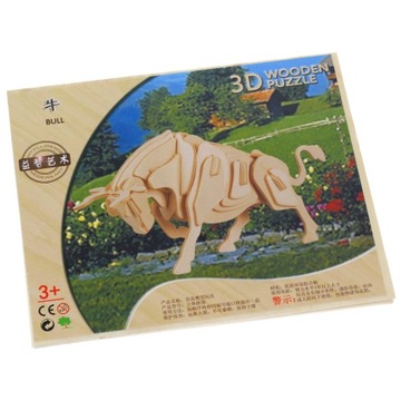 Puzzle drewniane 3D, 22x18 cm wzór 37