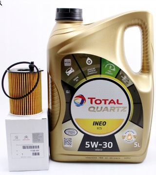 Total Energies Quartz Ineo ECS 5W30 5L+ Filtr oleju 1109AY CITROEN PEUGEOT