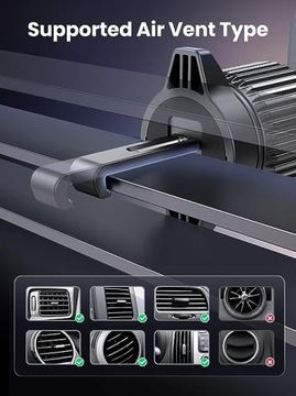 Магнитный автомобильный держатель UGREEN с беспроводной зарядкой для iPhone