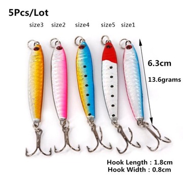 5. Металлические рыболовные снасти Приманки