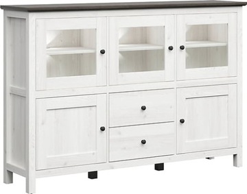 Komoda Szafka Witryna Hesen Black Red White