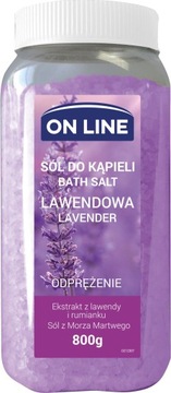 ON LINE СОЛЬ ДЛЯ ВАНН 800Г ЛАВАНДА