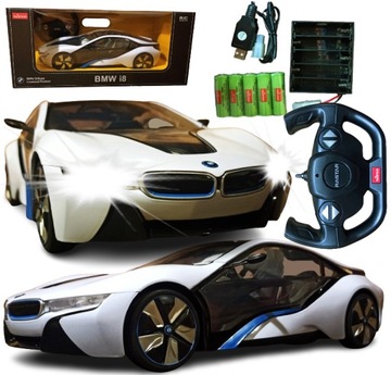Autko Zdalnie Sterowane BMW i8 PODŚWIETLANE Rastar Samochód Auto Na Pilot