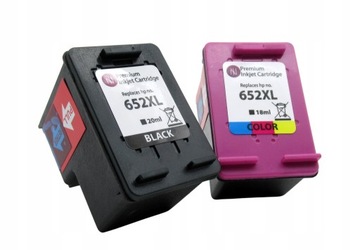 2x HP 652XL ЧЕРНЫЕ + ЦВЕТНЫЕ ЧЕРНИЛА для ПРИНТЕРА HP / F6V25AE F6V24AE