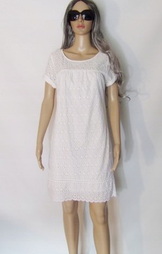 C&A sukienka letnia biała haftowana 36/38