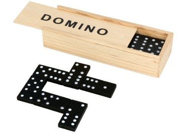 DOMINO KLOCKI GRA RODZINNA + PUDEŁKO