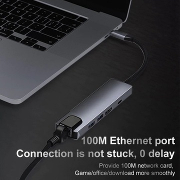 АДАПТЕР 5 в 1 USB-C Thunderbolt 3 HDMI 4K MacBook M1