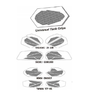 TANK PAD/TANK GRIPS KEITI PAZZLE BLACK KP471B