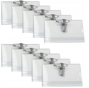 Etui Holder na identyfikator klips agrafka 10 szt
