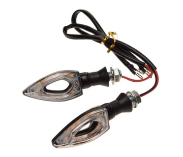 Kierunkowskazy LED Łezki E32 z Otworem Quad ATV 2x