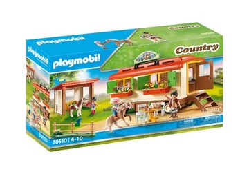 PLAYMOBIL Kemping z kucykami i przyczepą do nocowania 70510