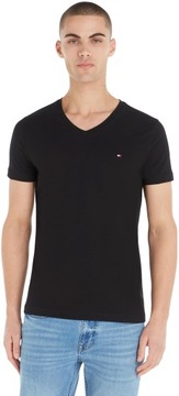 Tommy Hilfiger T-shirty S/S czarne, Czarny, Xxl