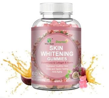 Glutathione Collagen Gummies, wybielające, przeciwstarzeniowe 60 kapsułek