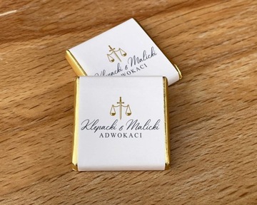 Фирменные шоколадки рекламные ЛОГОТИП 100 шт. ЗОЛОТО