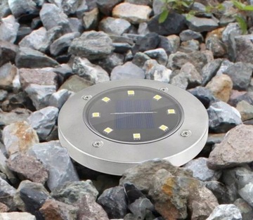 Подключаемый солнечный светильник SOLAR GARDEN LAMP, GROUND, серебристый, 12,6 см, 8 шт.